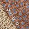 MUGINYU Boho Burnt Orange Floral Shower Curtain - 72x72 Inches,Cotton