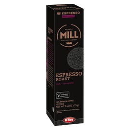 Mr and Mrs Mill Dark Roast Espresso K-fee® & compatible with Starbucks Verismo* | 60 Count (6 boxes X 10 Pods) | Dark Roast Single Serve Espresso Pods (60)