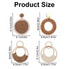 Mikovivi 4 Pairs Handmade Wicker Bohemian Earrings for Women, Boho