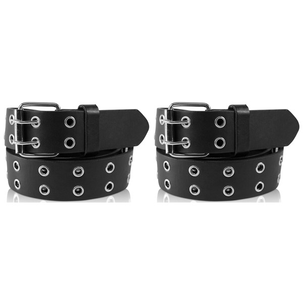 SCAMODA Rivet Belt Set of 2 with Double Hole Rivets,