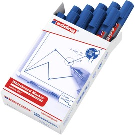 edding edding 360 Whiteboardmarker - blau - 10 Whiteboard Stifte - Rundspitze 1,5-3 mm - Boardmarker abwischbar - für Whiteboard, Flipchart, Magnettafel, Pinnwand, Memoboard - Sketchnotes - nachfüllbar