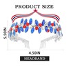 Foryysa Rhinestone Headband 4th of July Headbands Glitter Red Blue