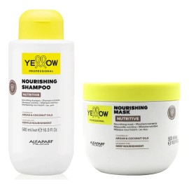 Kit de Shampoo y Mascarilla Alfaparf Nutritive Para Cabello Seco 500 mL y 1 kg