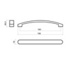 SOTECH SW111 BA Furniture Handles 160 mm Stainless Steel Look