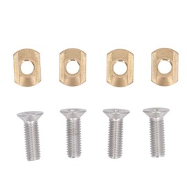 4 Sets Surfboard Screw Plate Copper Seawater Erosion Resistant Fins Box Screw Plate for Longboard 8MM