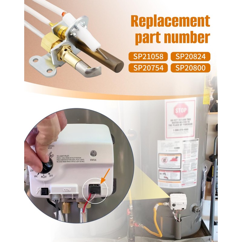 Water Heater Pilot Assembly Fit for Rheem Ruud Richmond SP20754