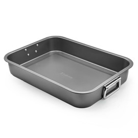 Large Lasagna Pan 12” x 16” - Heavy-Duty Nonstick Casserole Dishes for Oven - Convenient Deep Lasagna Baking Dish With Foldable Handles - Casserole Dish Is Dishwasher Safe and Perfect for Any Meal