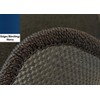 Navy Blue Edge Custom Fit Front Carpet Floor Mat, Black,