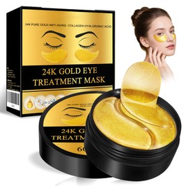 Parches para Ojos, Máscaras de colágeno de 24 K en polvo de oro, Mascarillas Contorno Ojos, Se Utiliza para Hidratar y Reducir la Apariencia de...    