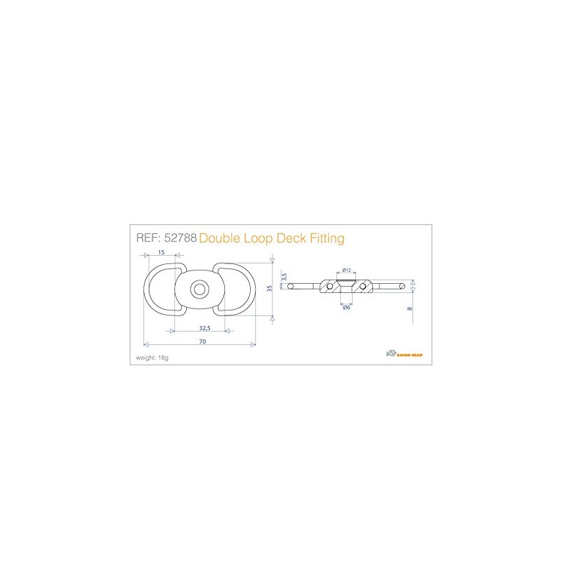 H2o Kayaks Canoe/Kayak Double Pivoting Loop (Pack of 2)