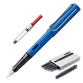 Boxiti Lamy Variations (Lamy AL-Star | Ocean Blue | Fine Nib + 5 Black Ink Cartridges and Converter)