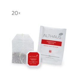 Althaus Tee ESSENTIAL FRUITS 20 x 2.5g ⋅ BIO Früchtetee im klassischen Teeaufgussbeutel ⋅ DELI PACK