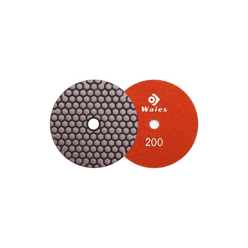 Waies 125 mm Grit 200 Diamond Sanding Pad for Dry
