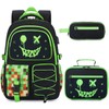 FIXITOK Backpack for Boys, 3PCS Cool Kids Boys Backpack with