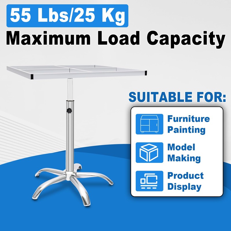 CUBELLIN 360° Rotating Paint Rack Stainless Steel Spray Paint Stand