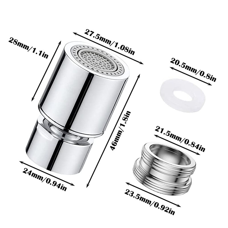 360 Swivel Tap Aerator Universal M24/M22 Water Saving Filter 2