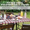 Sorfey Tablecover -Fitted with Elastic, Vinyl with Flannel Back, Fits