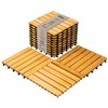 Idzo Set of 10 Premium Teak Deck Tiles, Distinctive Teak
