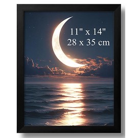 Black Wooden Picture Frames with Acrylic Glass, Simple Home Decor, Picture Display Frame 1 Pack (11X14 inches, 28x35cm)