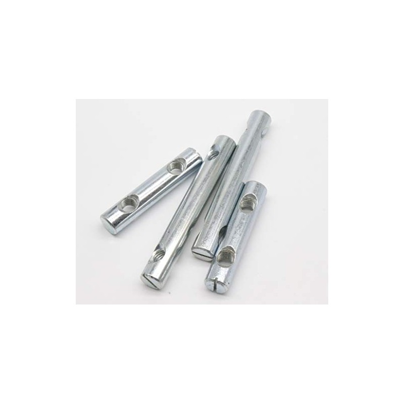 cSeao 6pcs Dual Holes M8 Barrel Nut Cross Dowels Slotted