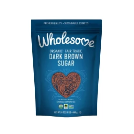 Wholesome Organic Dark Brown Sugar Pack of 6 24 Ounce Rich Molasses Flavor