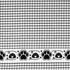 Cackleberry Home Paw Prints Terrycloth Kitchen Towels Windowpane Check Fabric,