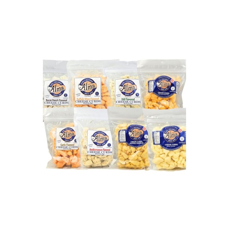Alma Cheese Curds Variety Pack (8 Flavors)