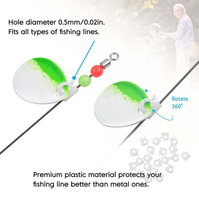 Quick Change Spinner Clevis - 200pcs Fishing Plastic Quick Snaps