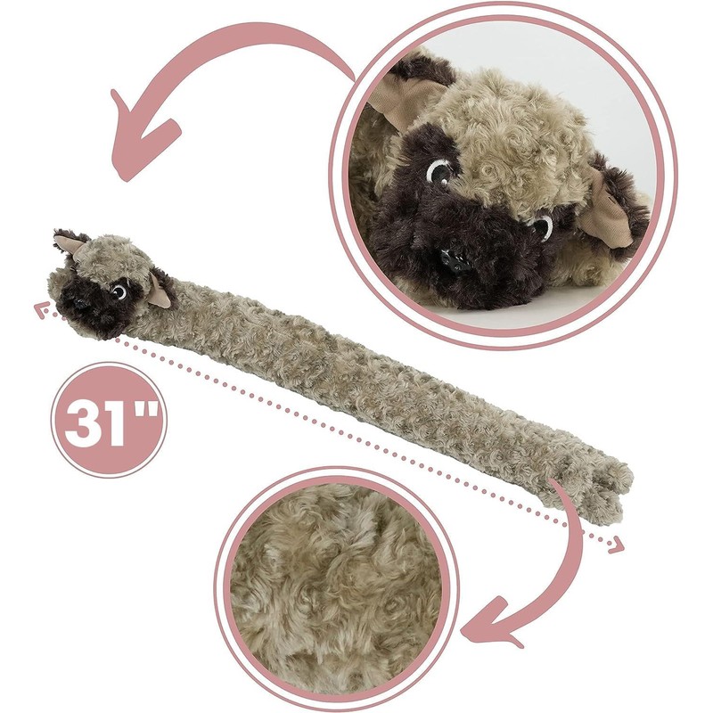 Novelty Pug Dog Design Draft Excluder - Beige Cushion Door