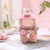 3 Pcs Doll Clothes for 17cm Plush Dolls, Pink Set