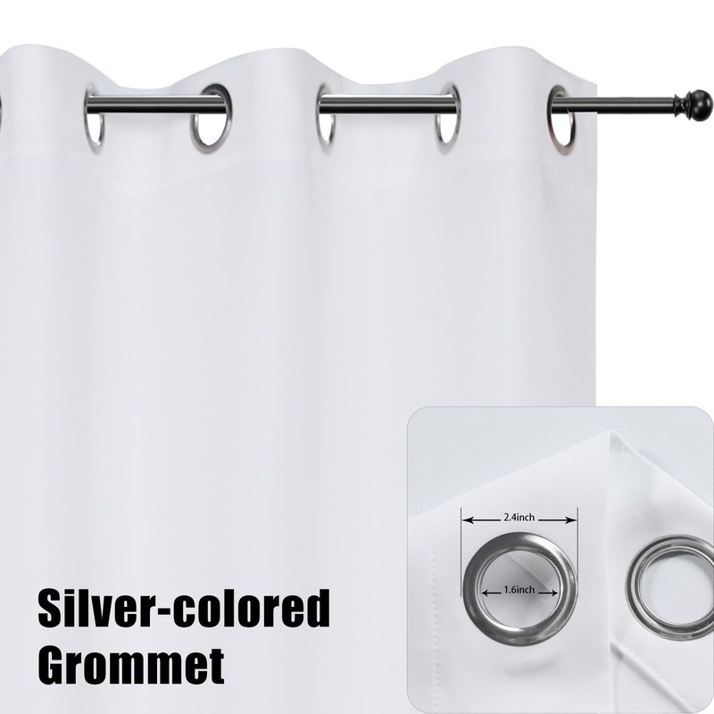 BONZER Wide Waterproof Outdoor Curtains for Patio Heavy Privacy Light