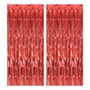 Red Foil Fringe Curtain Backdrop Curtain, Red Tinsel Curtain Party