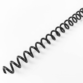 Binditek - Paquete de 100 espirales de encuadernación de plástico, 6mm(1/4"), capacidad de 30 hojas, paso 4:1, negro, 48 bucles, para tamaño carta, para estudiantes y compañeros de trabajo