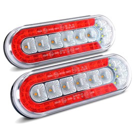 Agrieyes 6 Inch Oval LED Trailer Lights, Submersible Boat Trailer Light, with Brake, Turning Signal, Reverse Light, Backup Light, DOT Compliant