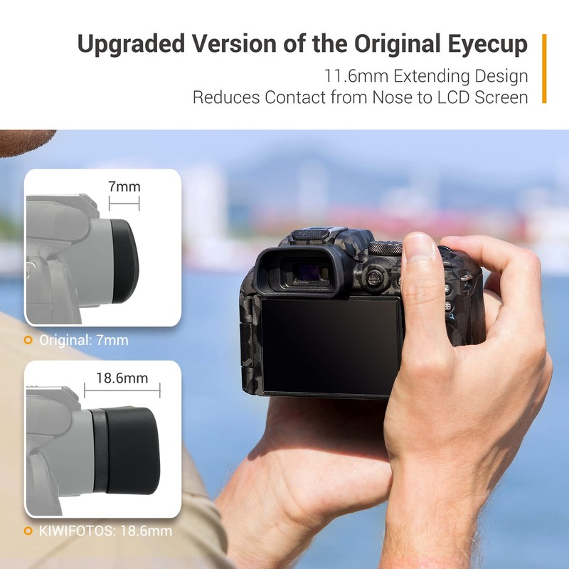 EOS R10 Eyecup Eyepiece，Soft Silicon Extended Camera Eye Cup Viewfinder