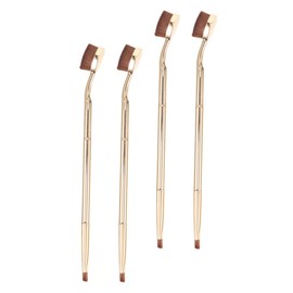 Mikinona 4pcs Gold Concealer Brush Applicators for Face under Eye Angled Concealer Brush for Women Makeup Tools