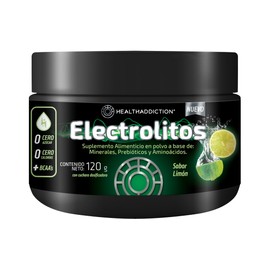 HEALTHADDICTION Polvo de Electrolitos con BCAAs Prebióticos y Vitaminas B  Sin Azúcar ni Calorías  Hidratación y Recuperación  Sabor Limón  Fórmula...