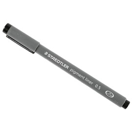 Staedtler pigment liner fineliner technical drawing pen black ink 0.5mm