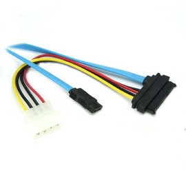 Sintech SFF-8482 SAS 29 Pin to 7 Pin SATA Hard Disk Drive Raid Cable with 4pin Molex Power Port 70cms