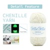 Glow in the Dark Chenille Yarn, 50g Skeins, 3 Pack,