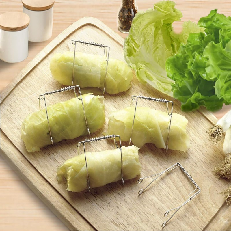 Pack of 10 stainless steel roulade clips, reusable, roulade clips