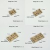 Leliafleury 8Pcs Folding Door Hinges 25mm(1 inch) Brass Butt Hinge