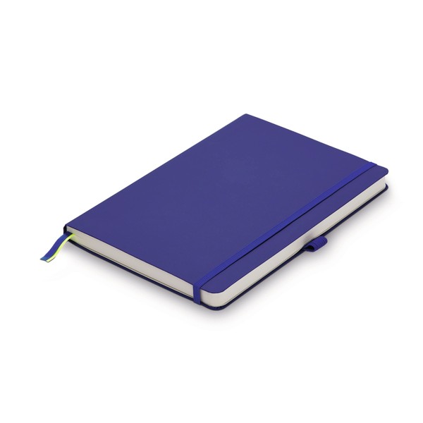 LAMY Paper Softcover A6 Notebook 810 – Format DIN A6 (102 x 144 mm) in Blue with Lamy Lining, 192 Pages and Elastic Closure Band