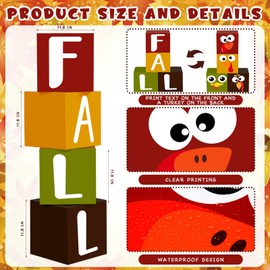 Honoson 4 Pcs Fall Party Decorations Boxes Thanksgiving Turkey Party Favor Paper Boxes Large Fall Table Centerpiece Autumn Thanksgiving Turkey Block Photo Booth Prop for Autumn Birthday Decor Supplies