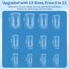 Straight Polygel Dual Clear Wide Toe Nail Forms for Poly