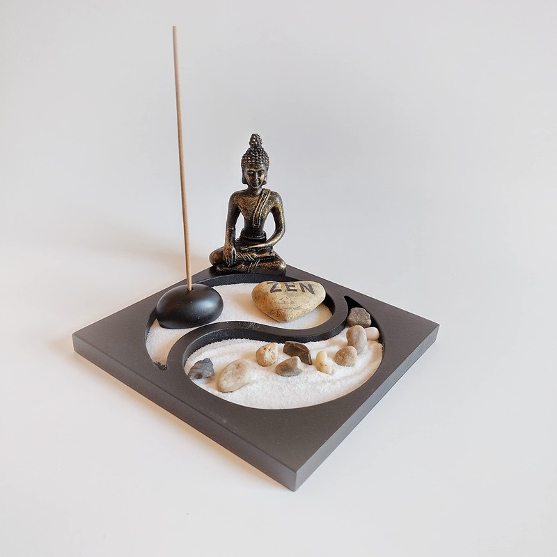 Japanese Miniature Zen Garden Set for Meditation, Home Decor or