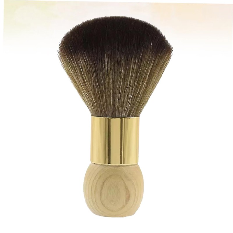 TOVINANNA Barber Hair Brush Wooden Handle Soft Bristle Hair Cleaning