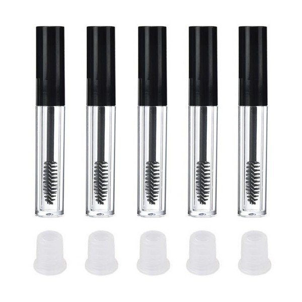 5PCS 10ML/0.34oz Empty Refill Plastic Clear Mascara Eyelash Tube Bottle
