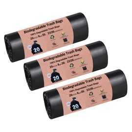 PORMYTRIP Portable Toilet Bags 60 Count 8 gallon 30 Liter Biodegradable Garbage Portable Toilet Replacement Compostable Trash Bags for Camping, Car Travel, Long Road Trips