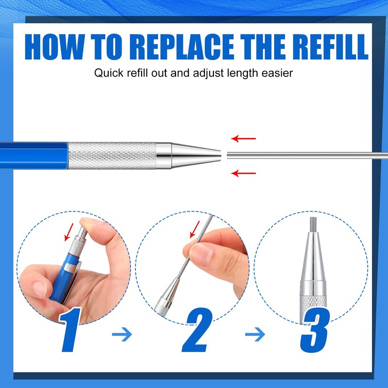 2 Pcs Welders Pencil with 48 PCS Round Refills Mechanical